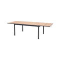 Table à manger extensible en bois et métal pour salle à manger - 200 x 100 x 75