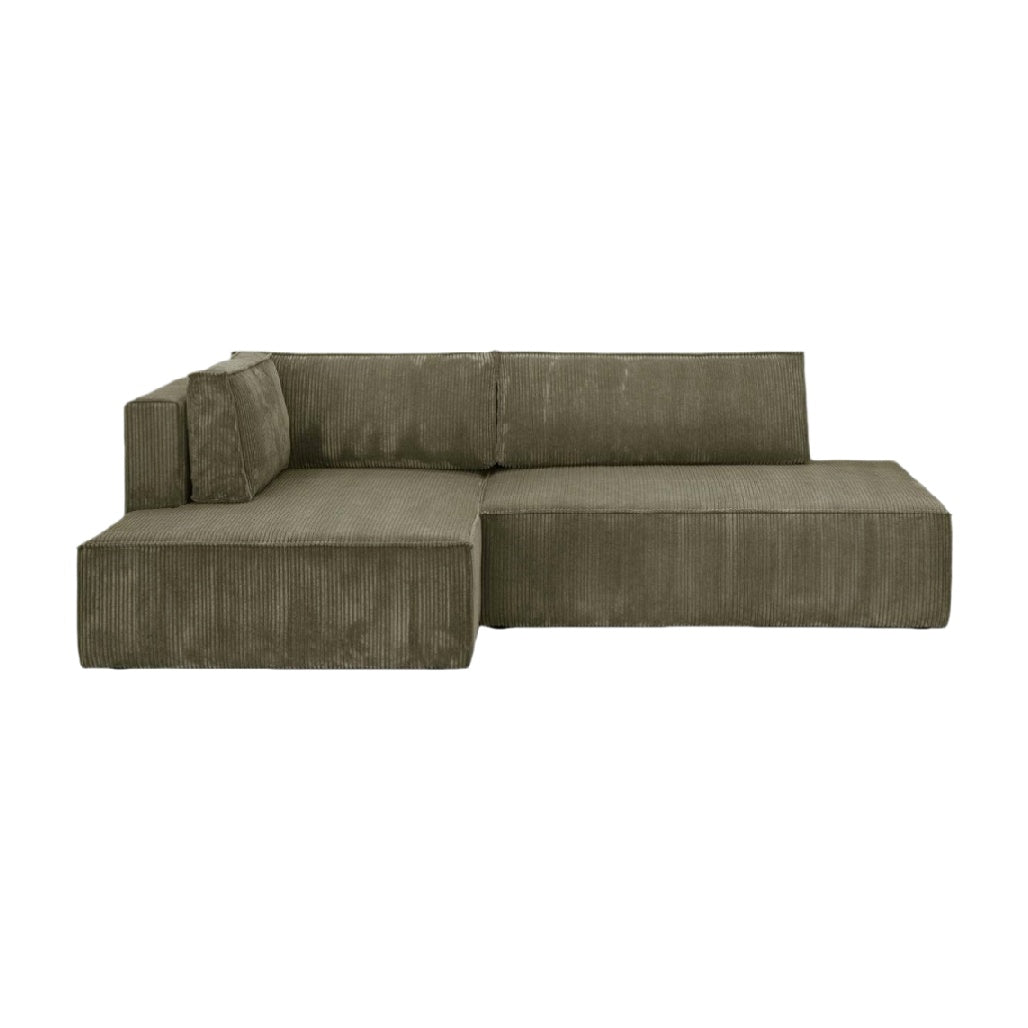 Canapé d'angle pour salon en tissu - 250 x 200 x 80